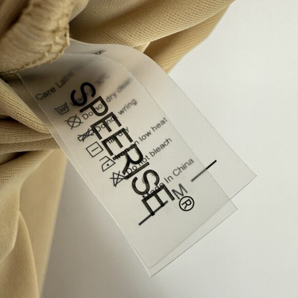 Speerise Tank Full Jumpsuit Spandex Unitard Sleeveless Beige Medium Gymnastics - Picture 7 of 8